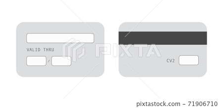 Credit card template. Banner of monochrome bank... - Stock Illustration  [71906710] - PIXTA