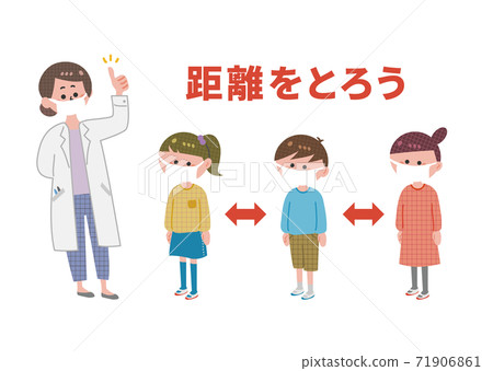 衛生醫生和兒童社交距離面罩 71906861