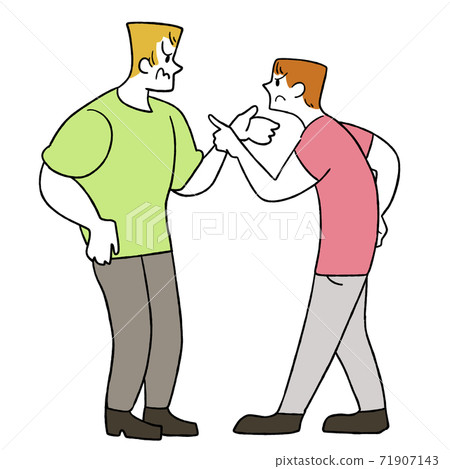 [Fight] Anger arguing Communication [argument] - Stock Illustration ...