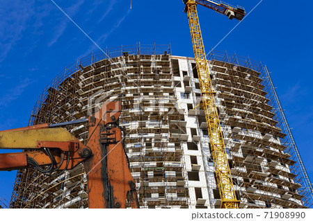multi-storey building under construction (new residential complex) , Moscow, Russia   71908990