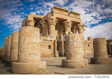 The ruins of the ancient temple of Sebek in Kom - Ombo, Egypt. The ruins of the ancient temple of Sebek in Kom - Ombo, Egypt. 71910970