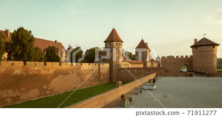 Panorama of Malbork castle, Poland 71911277