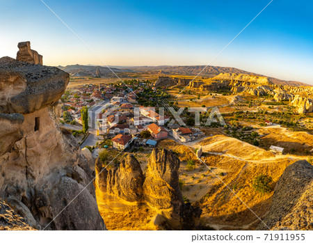 Old troglodyte settlement of Cavusin, Cappadocia, Turkey Old troglodyte settlement of Cavusin, Cappadocia, Turkey 71911955