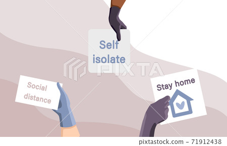 Stay at home poster on beige backdrop Stay at home poster on beige backdrop 71912438