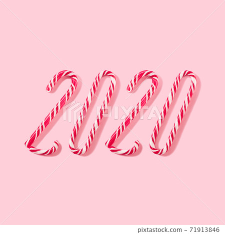 pink conceptual composition on a New Year's theme. 71913846