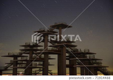 Night view of the observatory at Futtsu Misaki, Chiba Prefecture Night view of the observatory at Futtsu Misaki, Chiba Prefecture 71914488
