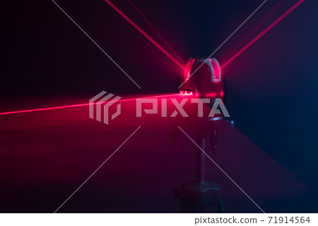 laser level tool red light beams, abstract background laser level tool red light beams, abstract background 71914564
