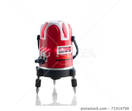 red laser level tool, isolated on white 71914799