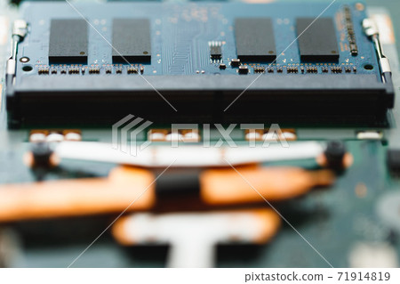 ram sodimm memory module, close-up view ram sodimm memory module, close-up view 71914819