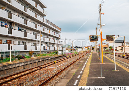 Japanese old railway station platform in Takamatsu, kagawa, Japan Japanese old railway station platform in Takamatsu, kagawa, Japan 71917118