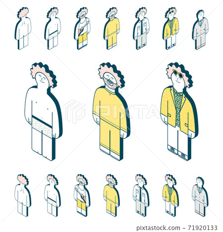 Men's fashion illustration set 71920133