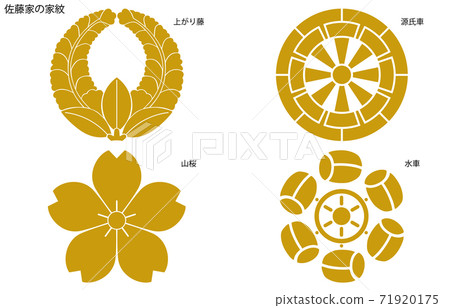Sato family crest gold 71920175