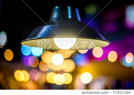 lighting lamp Bulb with colorful bokeh background lighting lamp Bulb with colorful bokeh background 71921304
