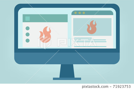 Image illustration of burning on the Internet 71923753