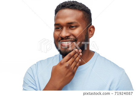 portrait of smiling young african american man portrait of smiling young african american man 71924087