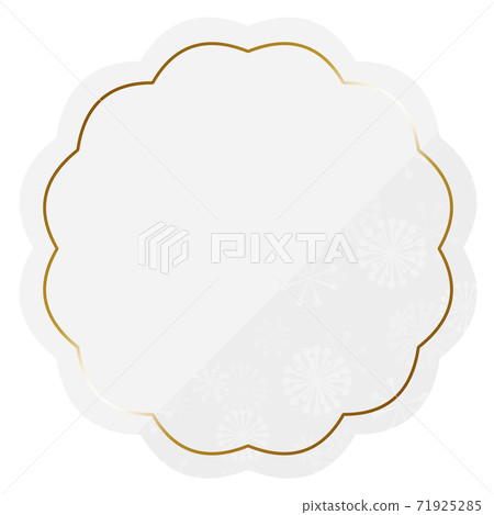 Flower-shaped frame White & Gold Partially Scandinavian dandelion pattern Flower-shaped frame White & Gold Partially Scandinavian dandelion pattern 71925285