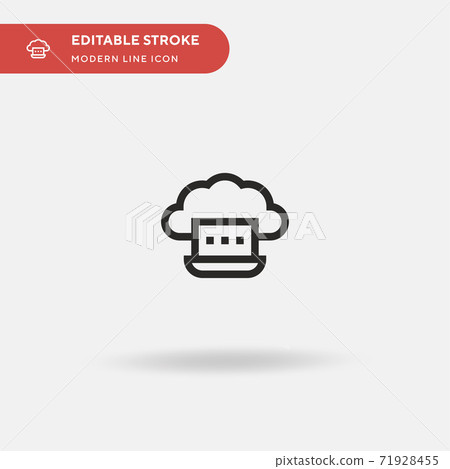 Cloud Computing Simple vector icon.... - Stock Illustration [71928455 ...