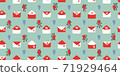 Abstract seamless pattern for Valentines day. Pastel background with hearts and letters. Cute hand-drawn simple illustration. Ornament for wrapping paper banner, postcard. Illustration about love. 71929464