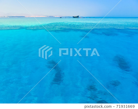 The ship, castaway in the Red Sea at coast of the island the Tyrant in 1982 71931669