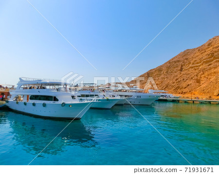 Pleasure yachts in the port. Pleasure yachts in the port. 71931671