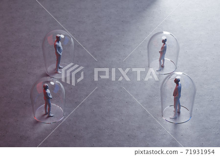 冠狀病毒和社交距離 71931954