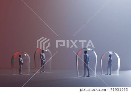 冠狀病毒和社交距離 冠狀病毒和社交距離 71931955