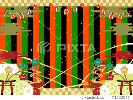 New Year's ceremony curtain background 71932045