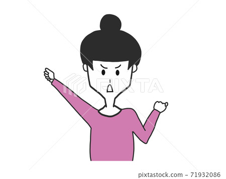 膽量姿勢的單色婦女 71932086