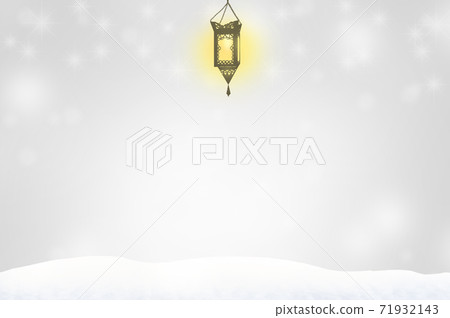 Lamps and light background, snowy outdoor lights 71932143