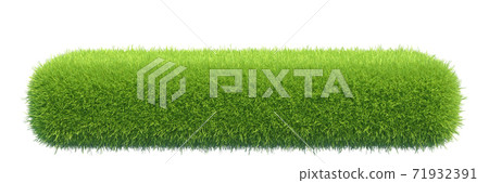Grass box isolated on white background, 3d rendering Grass box isolated on white background, 3d rendering 71932391