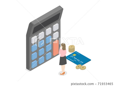 Illustration material of money, settlement, deposit, cost, living expenses 71933465