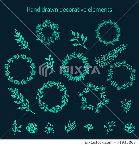 hand drawn vector decorative elements - Stock Illustration [71933868 ...