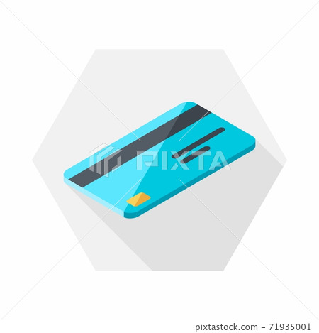 Credit card right view icon vector isometric. Credit card right view icon vector isometric. 71935001