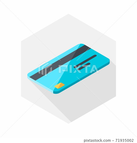 Credit card right view icon vector isometric. Credit card right view icon vector isometric. 71935002