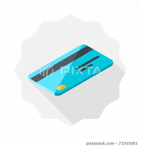 Credit card right view icon vector isometric. Credit card right view icon vector isometric. 71935003