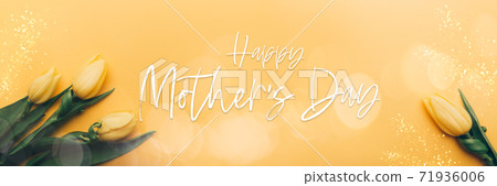 Happy Mothers day postcard with tulips Happy Mothers day postcard with tulips 71936006