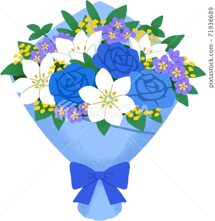 Blue bouquet - Stock Illustration [71936689] - PIXTA
