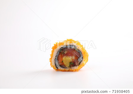California roll isolated in white background California roll isolated in white background 71938405