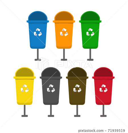 Waste sorting set vector illustration. 71939319