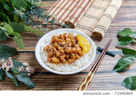 中國肉飯，簡單的背景，情緒，台灣小攤，台灣美食，肉 71940864