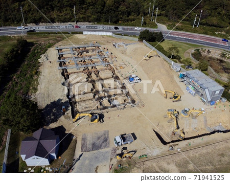 Construction site architecture aerial view Construction site architecture aerial view 71941525