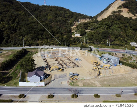 Construction site architecture aerial view Construction site architecture aerial view 71941526