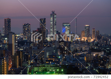 《Tokyo》 Night view overlooking Ikebukuro / Tokyo cityscape 71942452