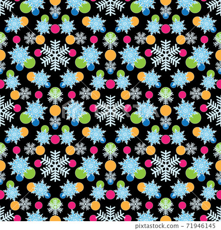 Seamless background with snowflakes Seamless background with snowflakes 71946145