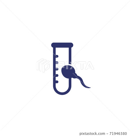 sperm test icon with tube 71946380