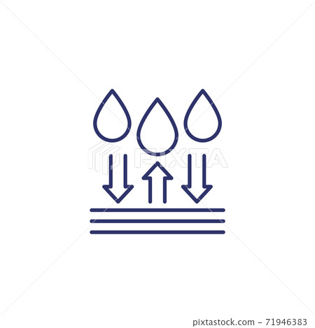 waterproof or water resistant vector line icon waterproof or water resistant vector line icon 71946383
