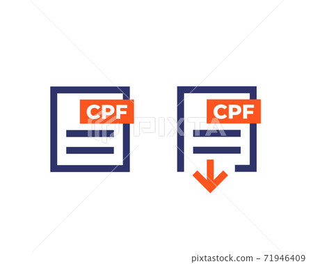 CPF file, download vector icons CPF file, download vector icons 71946409