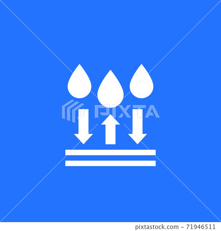 waterproof or water resistant vector icon waterproof or water resistant vector icon 71946511