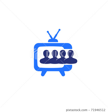 audience, video content consumers icon audience, video content consumers icon 71946512