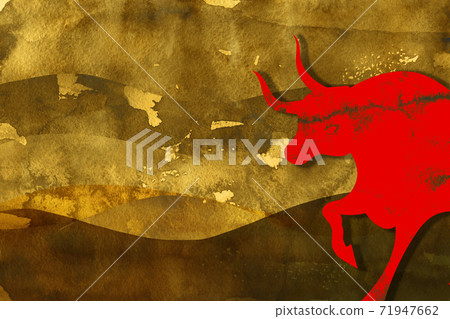 Bull image, New Year's card, Zodiac, 2021 71947662